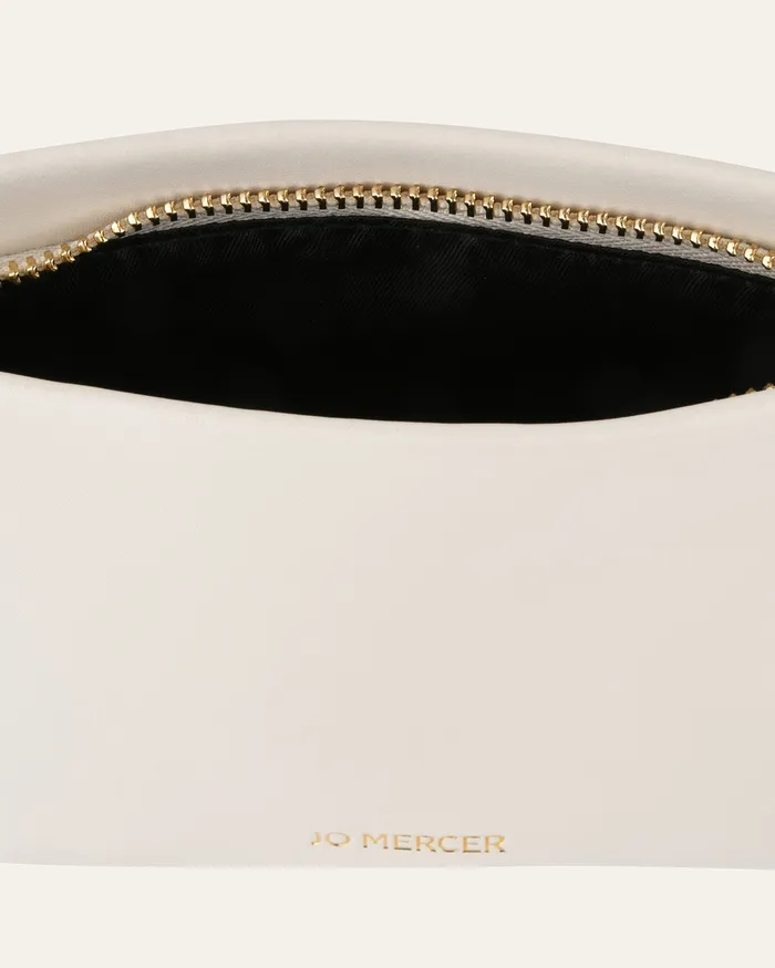 Women jomercer Bonito pouch bag off white leather CLUTCHES