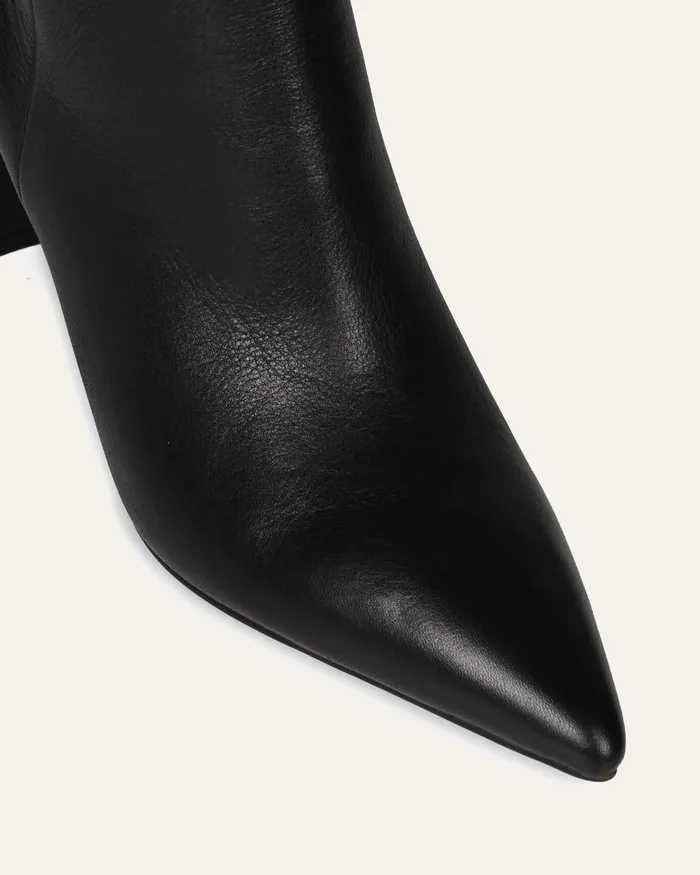 Women jomercer Pixie calf boots black leather LONG BOOTS Women jomercer Pixie calf boots black leather LONG BOOTS