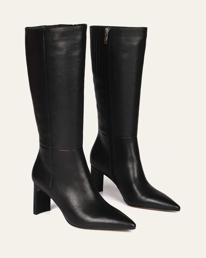 Women jomercer Pixie calf boots black leather LONG BOOTS Women jomercer Pixie calf boots black leather LONG BOOTS