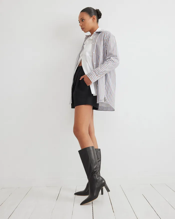 Women jomercer Pixie calf boots black leather LONG BOOTS Women jomercer Pixie calf boots black leather LONG BOOTS