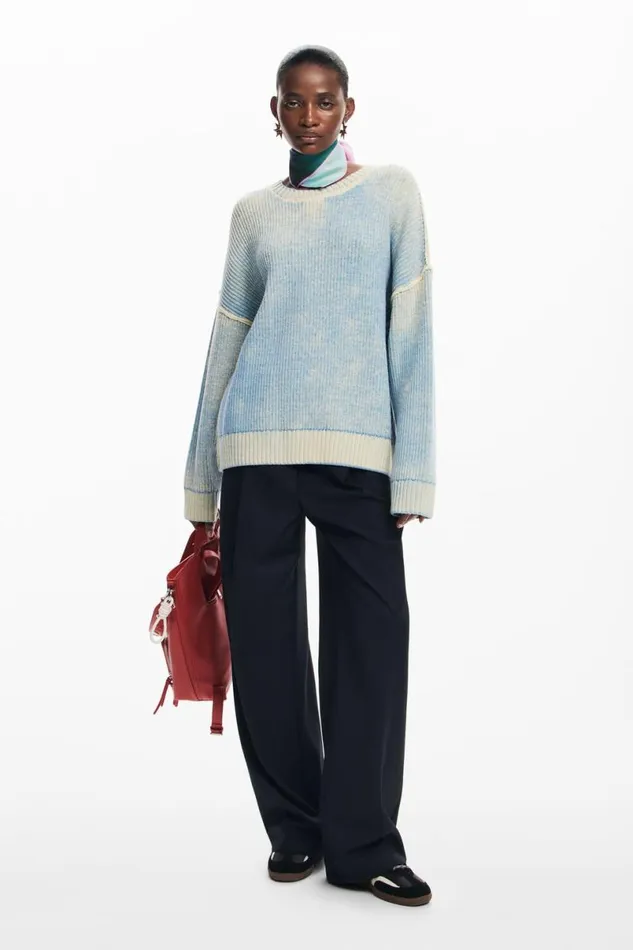Women Jumpers Desigual Oversized Tiedye Sweater
