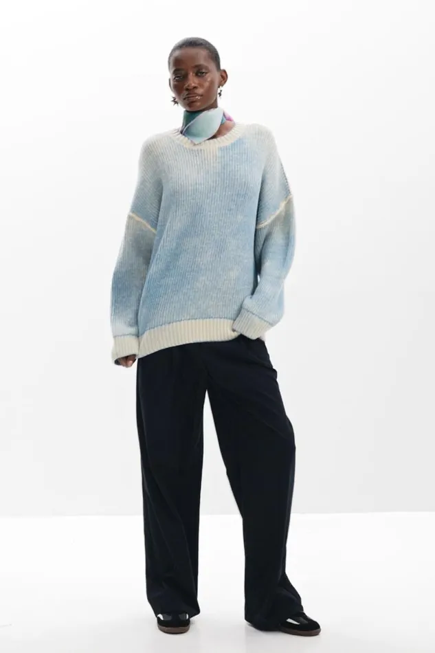 Women Jumpers Desigual Oversized Tiedye Sweater