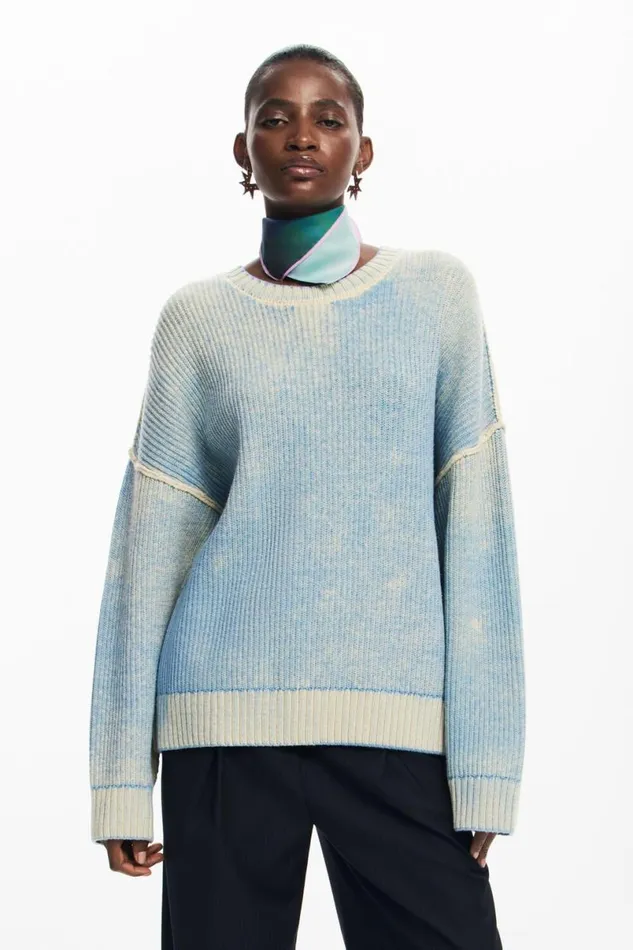 Women Jumpers Desigual Oversized Tiedye Sweater