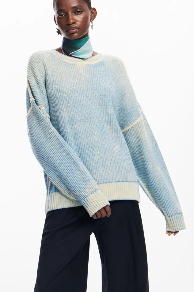 Women Jumpers Desigual Oversized Tiedye Sweater
