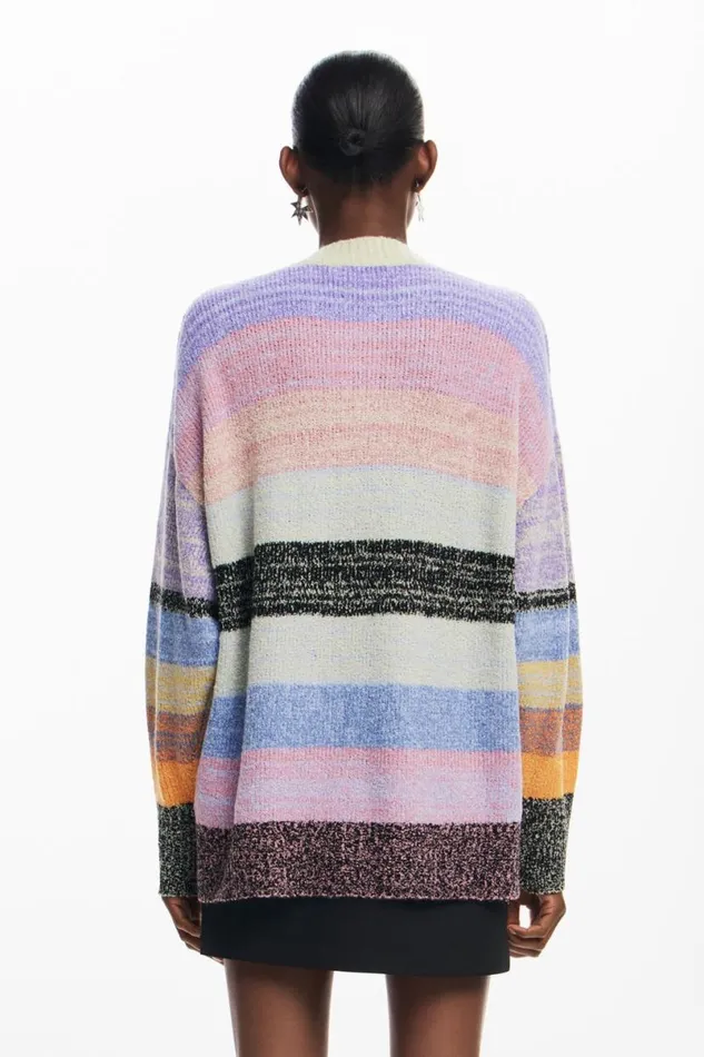 Women Jumpers Desigual Striped Knit Sweater