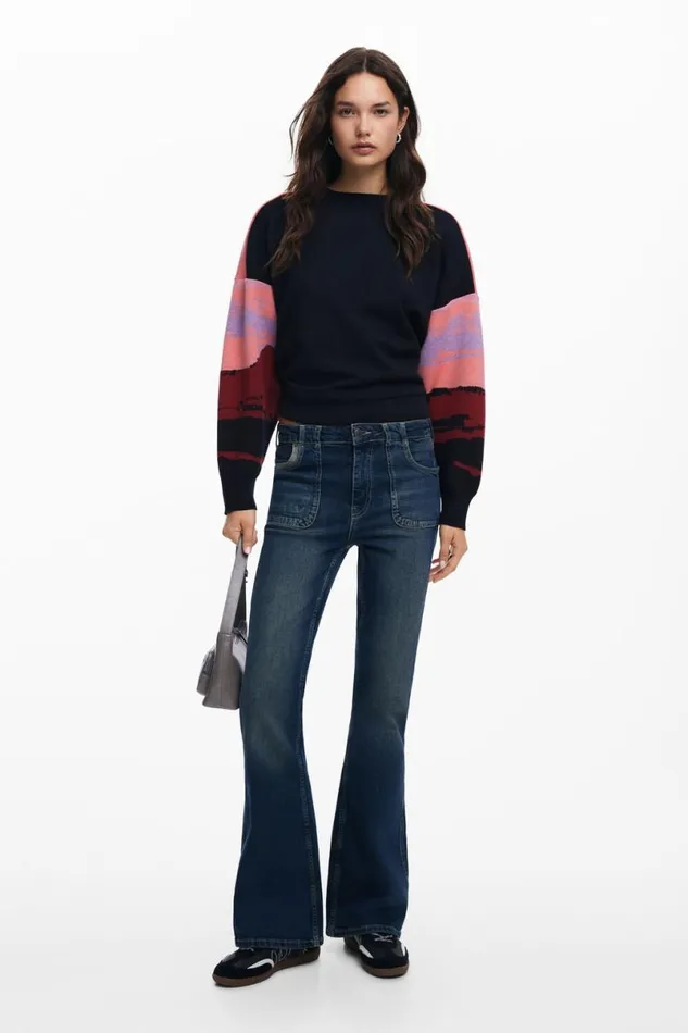 Women Jumpers Desigual Sunset Landscape Sweatshirt