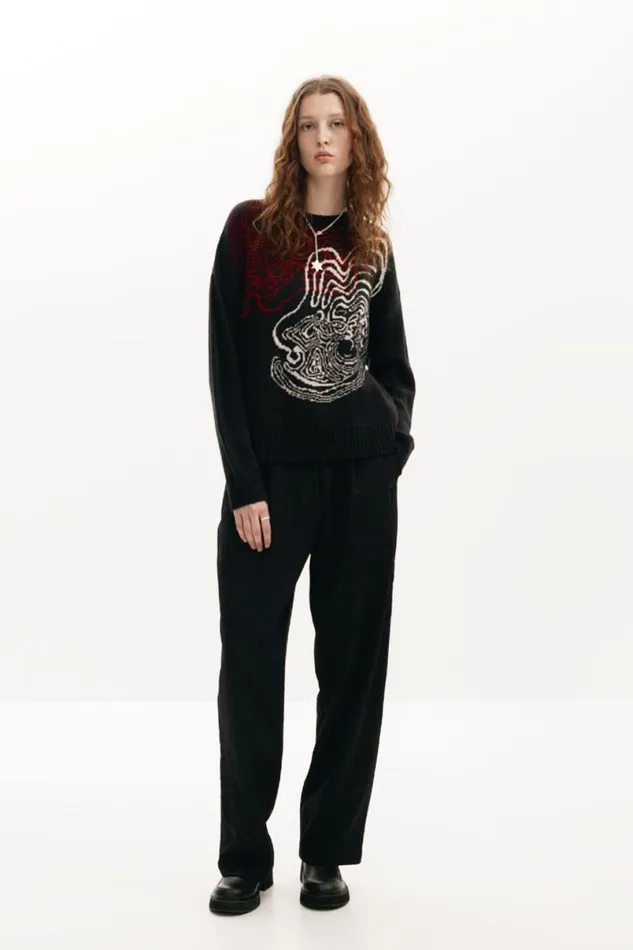 Women Jumpers Desigual Wave Knit Sweater M Christian Lacroix