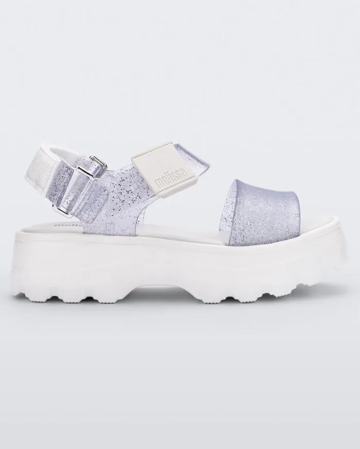 Women Kick Off Sandal Whiteglitter Clear Melissa Platforms
