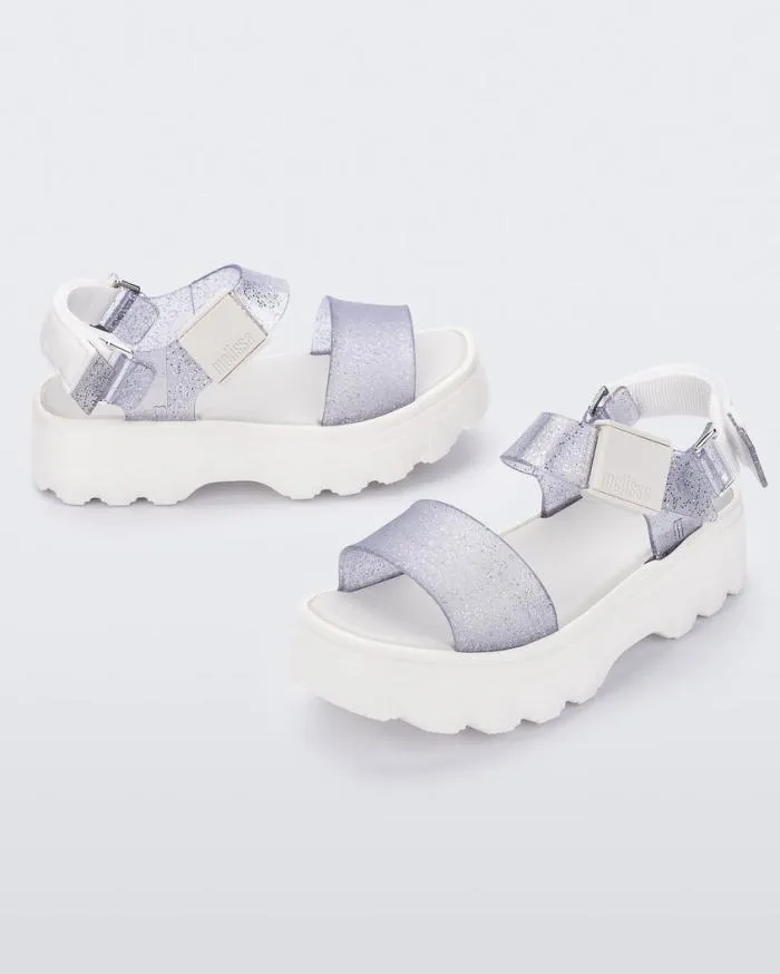 Women Kick Off Sandal Whiteglitter Clear Melissa Platforms