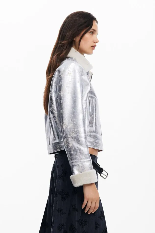 WomenKids Coats And Jackets Desigual Metallic Jacket