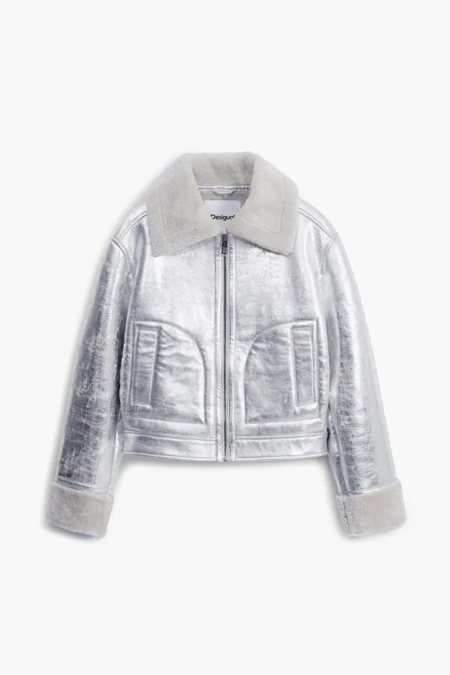WomenKids Coats And Jackets Desigual Metallic Jacket