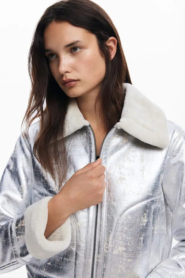 WomenKids Coats And Jackets Desigual Metallic Jacket