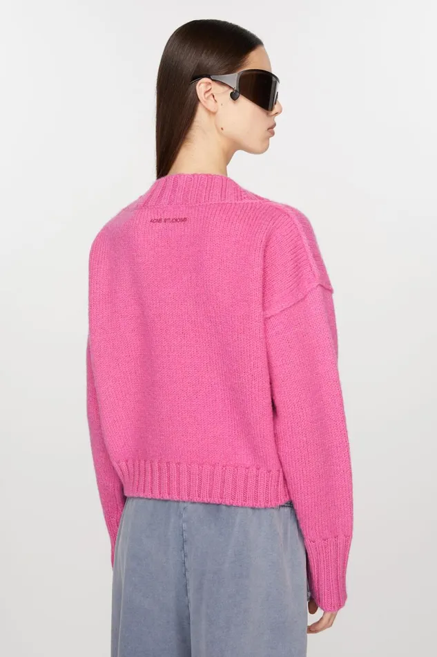 Women Knit Cardigan Pink Acne Studios Knitwear