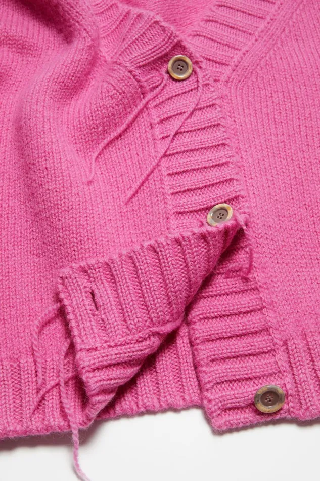 Women Knit Cardigan Pink Acne Studios Knitwear
