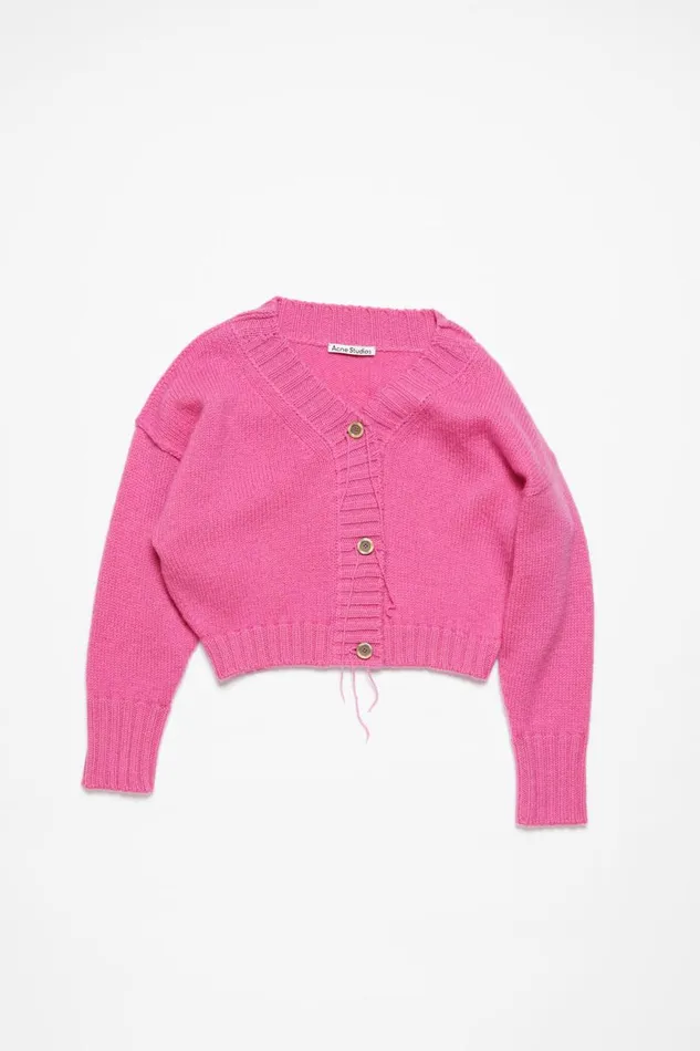 Women Knit Cardigan Pink Acne Studios Knitwear