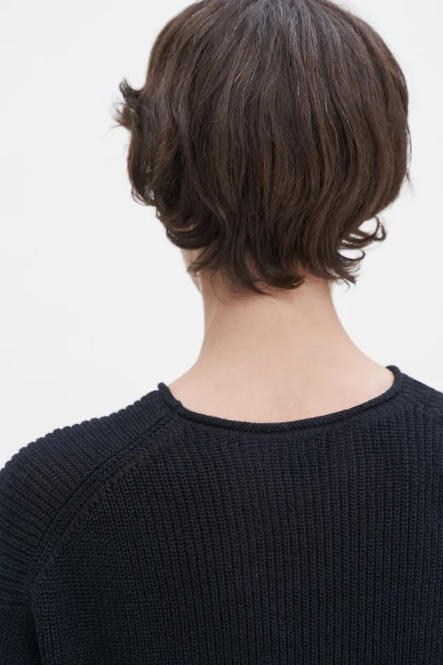 Women Knitwear filippak Relaxed Linen Sweater Black Women Knitwear filippak Relaxed Linen Sweater Black