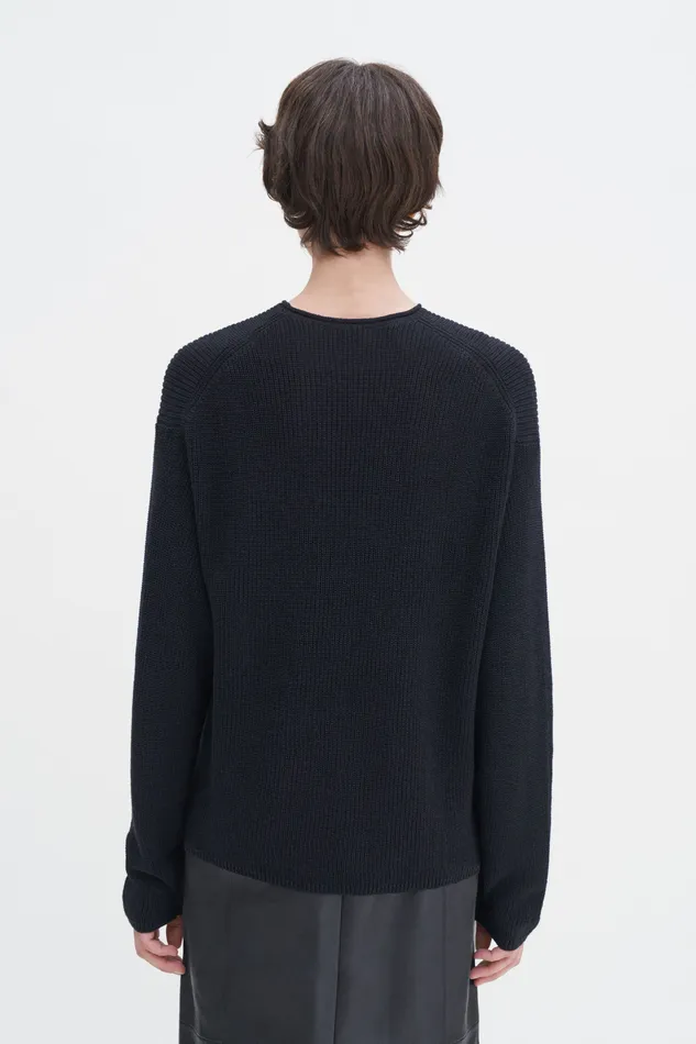 Women Knitwear filippak Relaxed Linen Sweater Black Women Knitwear filippak Relaxed Linen Sweater Black