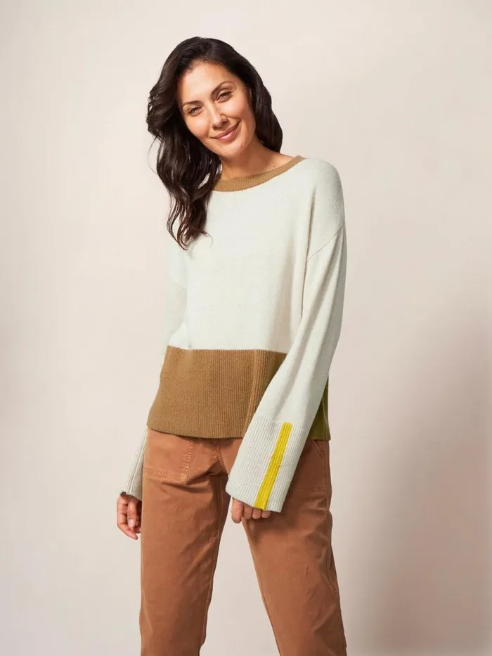 Women KNITWEAR White Stuff Birch Knitted Jumper Natural Multi Women KNITWEAR White Stuff Birch Knitted Jumper Natural Multi