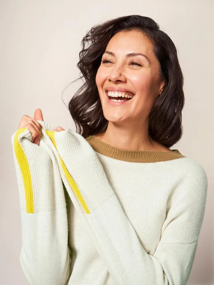 Women KNITWEAR White Stuff Birch Knitted Jumper Natural Multi Women KNITWEAR White Stuff Birch Knitted Jumper Natural Multi