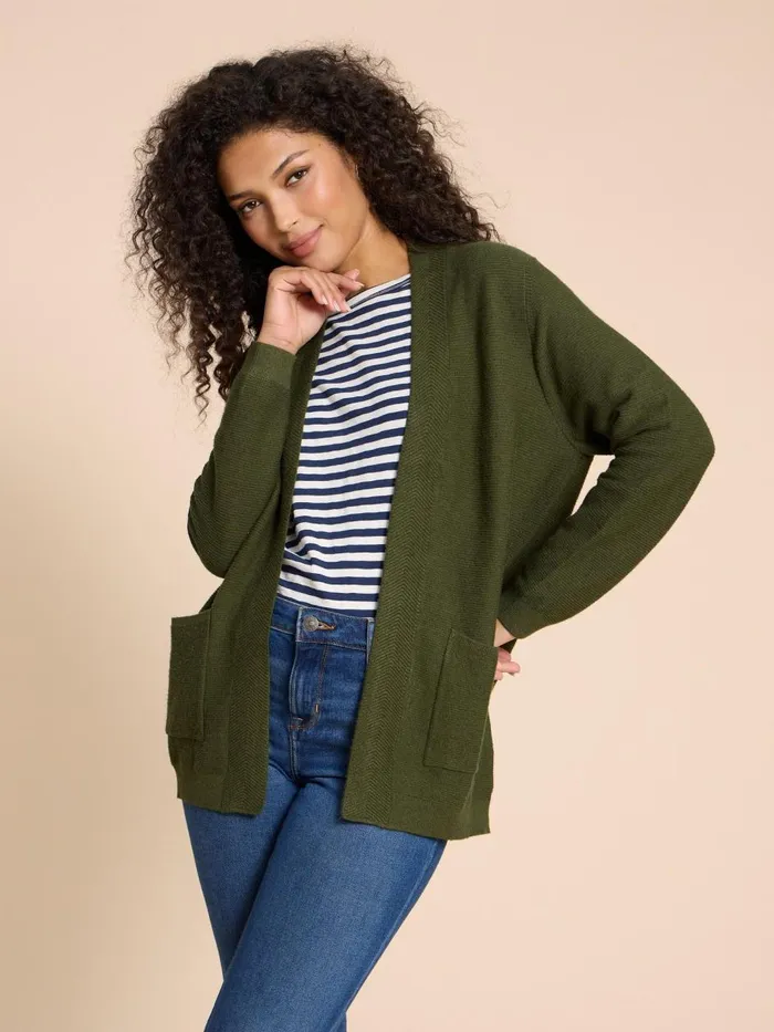 Women KNITWEAR White Stuff CARLA CARDIGAN Mid Green