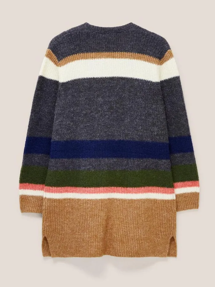 Women KNITWEAR White Stuff Erica Longline Versatile Cardi Blue Multi Women KNITWEAR White Stuff Erica Longline Versatile Cardi Blue Multi