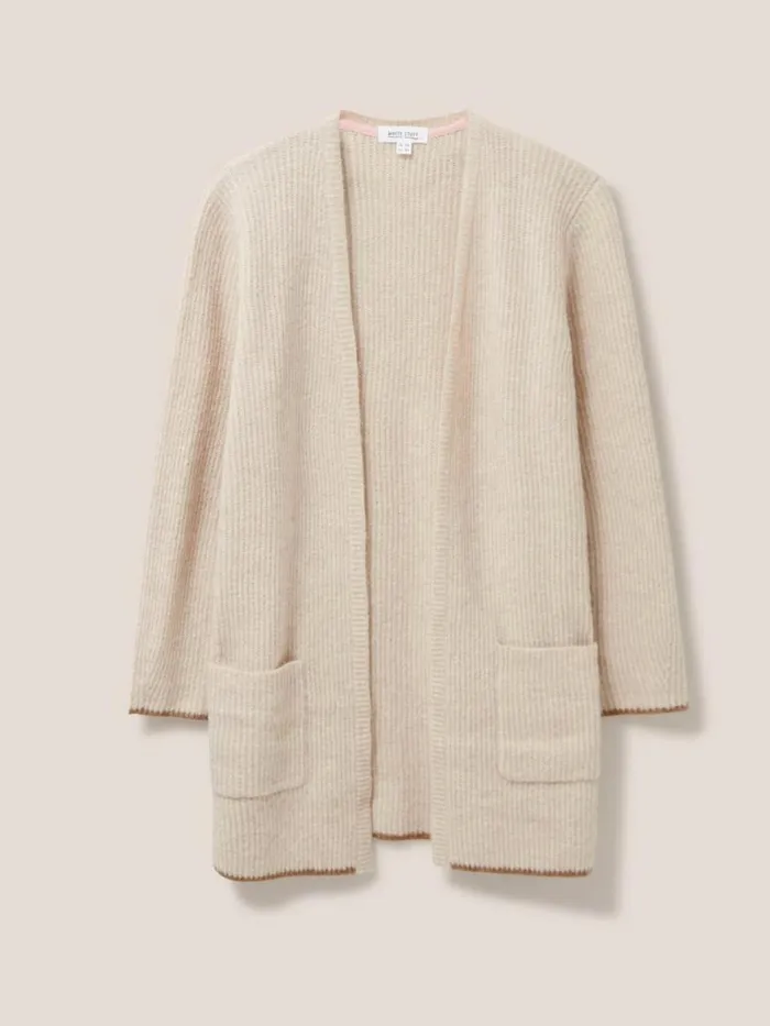 Women KNITWEAR White Stuff Erica Longline Versatile Cardi Dark Natural Women KNITWEAR White Stuff Erica Longline Versatile Cardi Dark Natural
