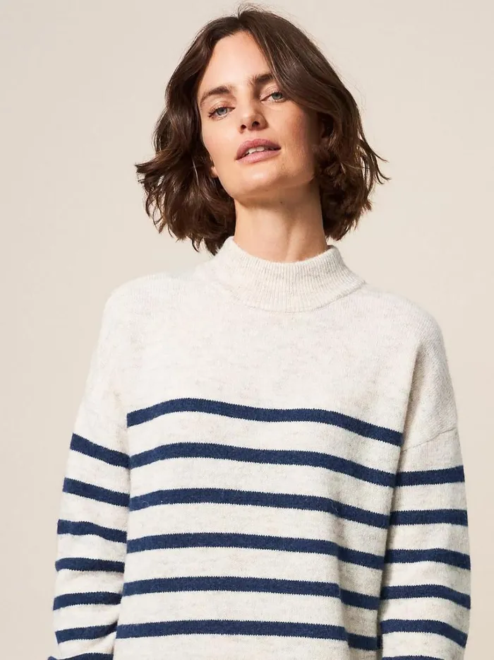 Women KNITWEAR White Stuff JUMPER DRESS Natural Multi Women KNITWEAR White Stuff JUMPER DRESS Natural Multi