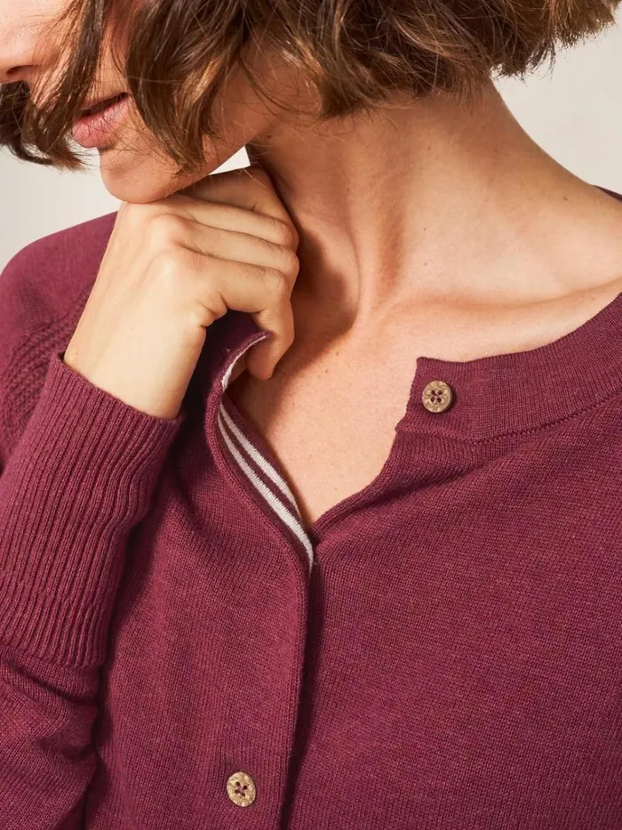 Women KNITWEAR White Stuff Lulu Crew Neck Cardigan Bright Pink Women KNITWEAR White Stuff Lulu Crew Neck Cardigan Bright Pink