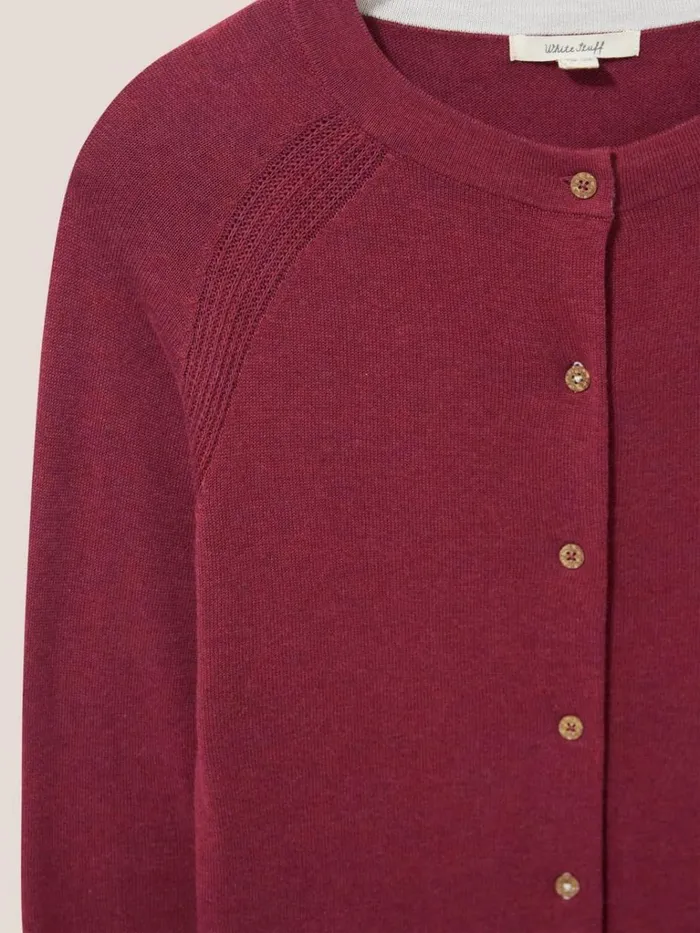 Women KNITWEAR White Stuff Lulu Crew Neck Cardigan Bright Pink Women KNITWEAR White Stuff Lulu Crew Neck Cardigan Bright Pink