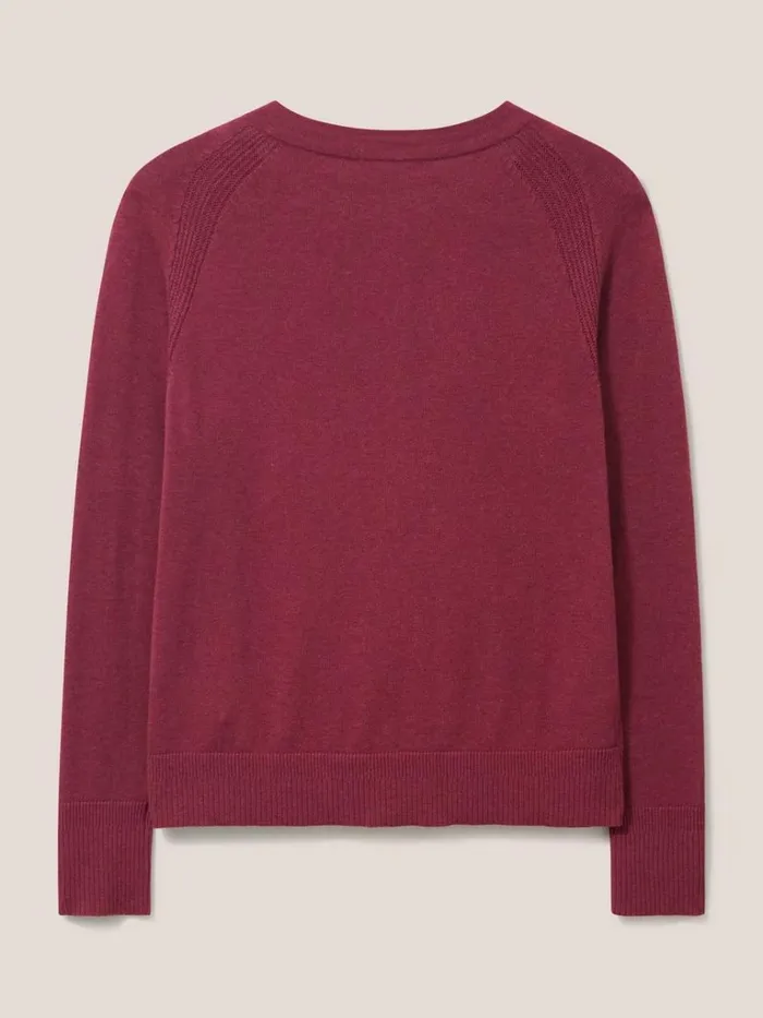 Women KNITWEAR White Stuff Lulu Crew Neck Cardigan Bright Pink Women KNITWEAR White Stuff Lulu Crew Neck Cardigan Bright Pink