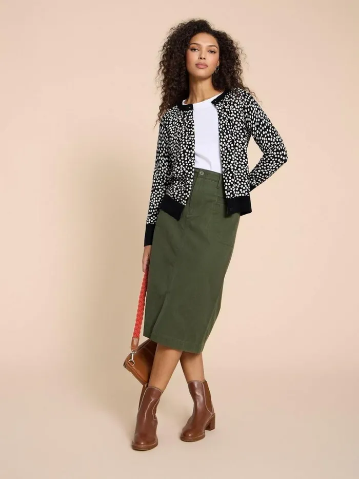 Women KNITWEAR White Stuff LULU PATTERN CARDI Black Multi
