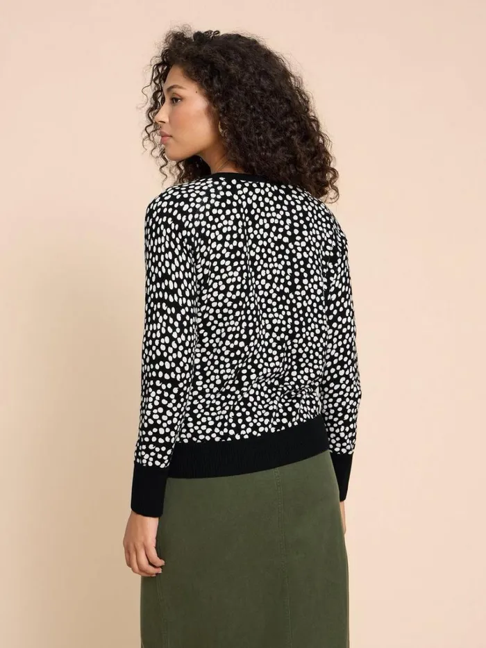 Women KNITWEAR White Stuff LULU PATTERN CARDI Black Multi Women KNITWEAR White Stuff LULU PATTERN CARDI Black Multi