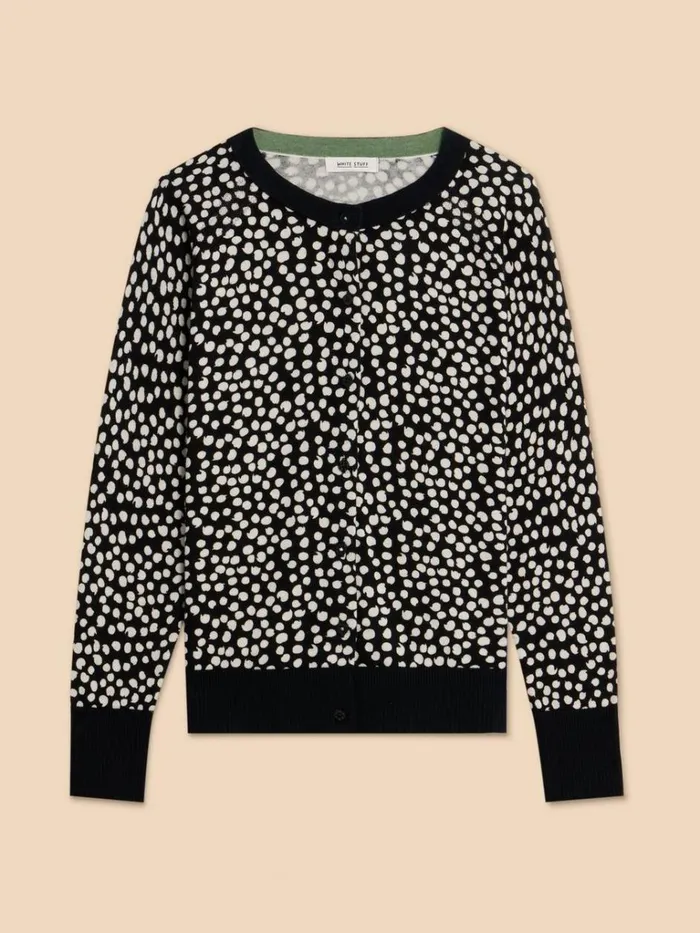 Women KNITWEAR White Stuff LULU PATTERN CARDI Black Multi Women KNITWEAR White Stuff LULU PATTERN CARDI Black Multi