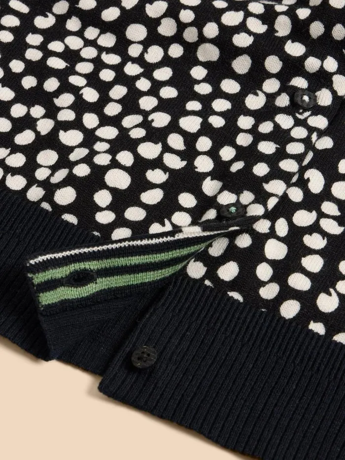 Women KNITWEAR White Stuff LULU PATTERN CARDI Black Multi Women KNITWEAR White Stuff LULU PATTERN CARDI Black Multi