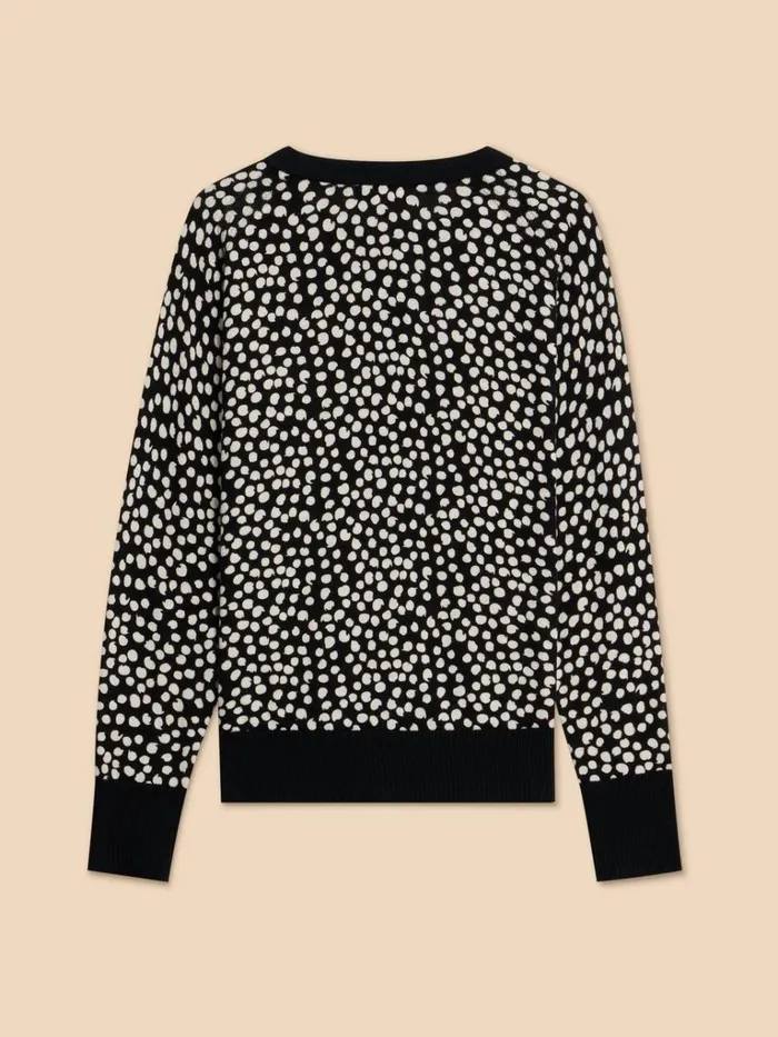 Women KNITWEAR White Stuff LULU PATTERN CARDI Black Multi Women KNITWEAR White Stuff LULU PATTERN CARDI Black Multi