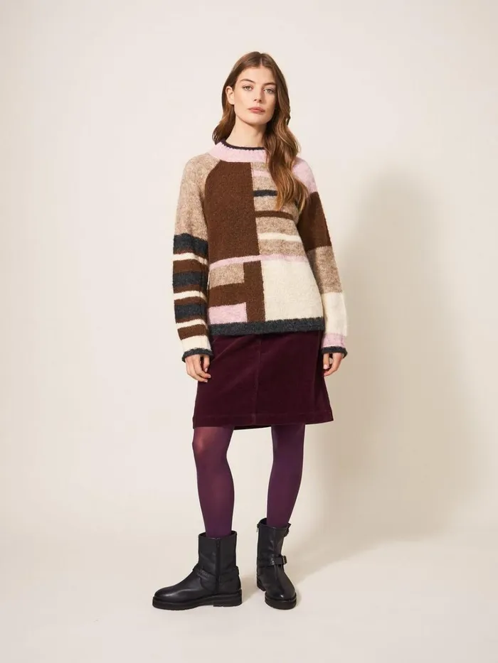 Women KNITWEAR White Stuff MEDWAY COLOURBLOCK JUMPER Natural Multi Women KNITWEAR White Stuff MEDWAY COLOURBLOCK JUMPER Natural Multi