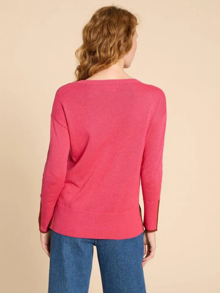 Women KNITWEAR White Stuff OLIVE CREW JUMPER Bright Pink Women KNITWEAR White Stuff OLIVE CREW JUMPER Bright Pink