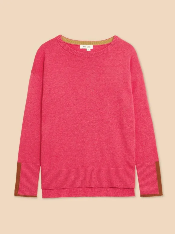 Women KNITWEAR White Stuff OLIVE CREW JUMPER Bright Pink Women KNITWEAR White Stuff OLIVE CREW JUMPER Bright Pink