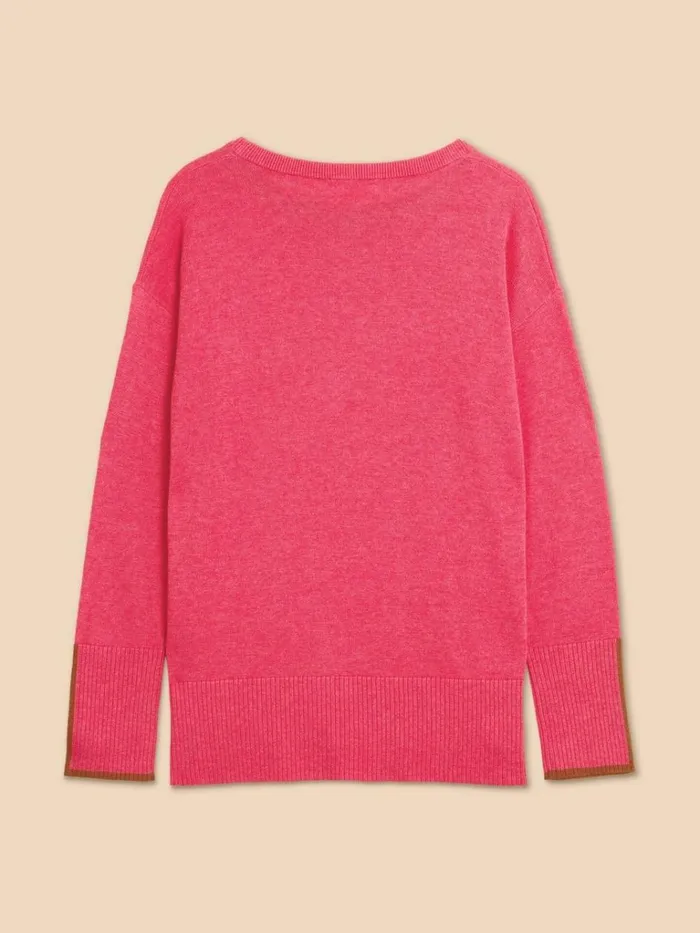 Women KNITWEAR White Stuff OLIVE CREW JUMPER Bright Pink Women KNITWEAR White Stuff OLIVE CREW JUMPER Bright Pink