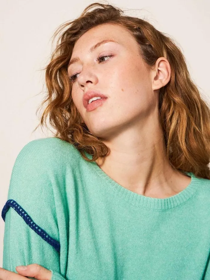 Women KNITWEAR White Stuff RIPPLE JUMPER Light Green Women KNITWEAR White Stuff RIPPLE JUMPER Light Green