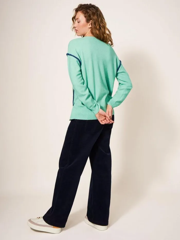 Women KNITWEAR White Stuff RIPPLE JUMPER Light Green Women KNITWEAR White Stuff RIPPLE JUMPER Light Green