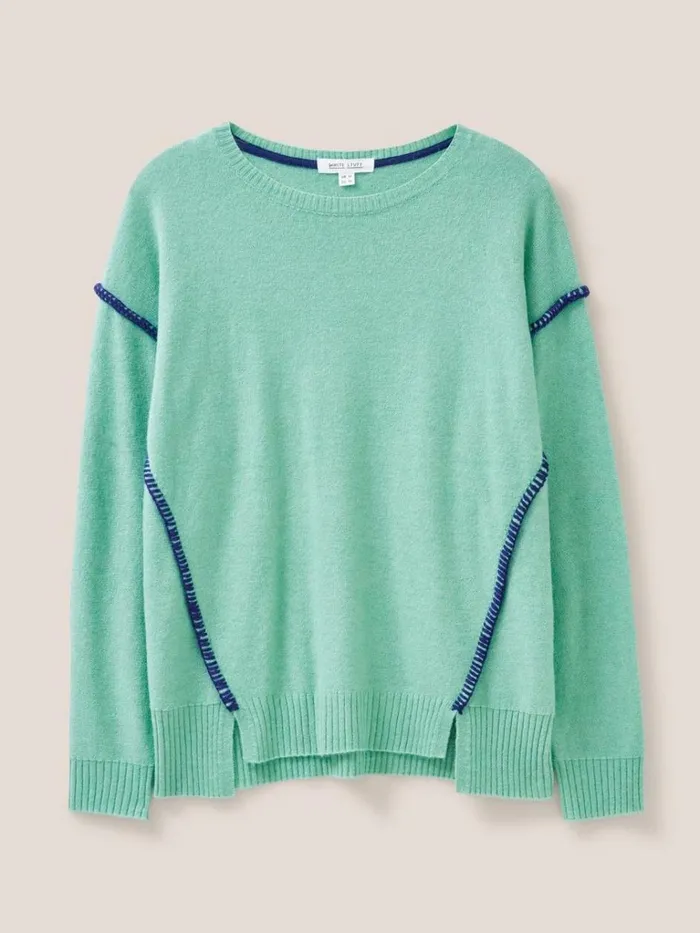 Women KNITWEAR White Stuff RIPPLE JUMPER Light Green Women KNITWEAR White Stuff RIPPLE JUMPER Light Green