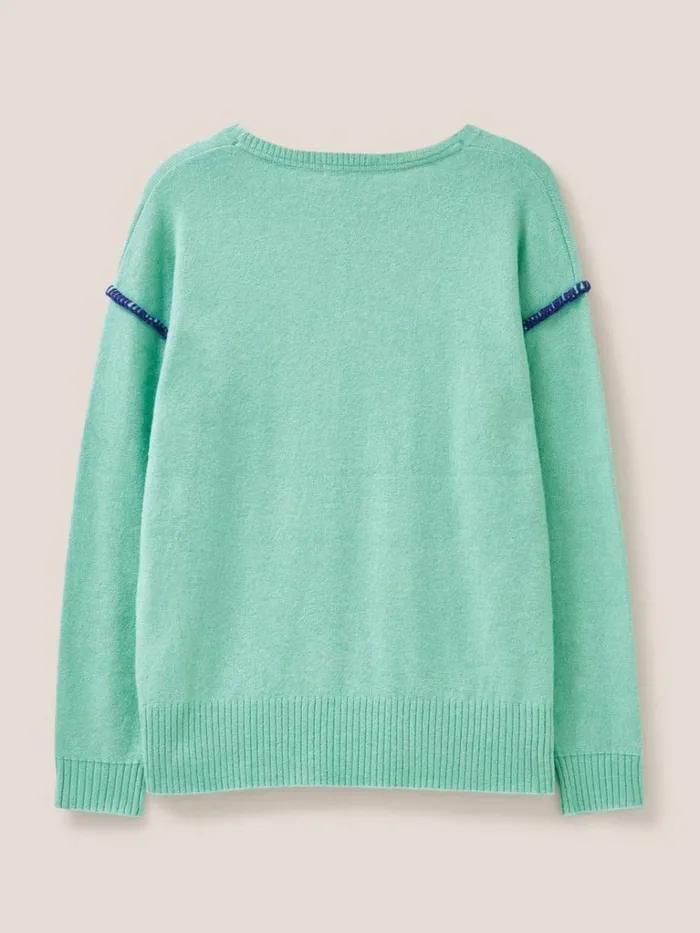 Women KNITWEAR White Stuff RIPPLE JUMPER Light Green Women KNITWEAR White Stuff RIPPLE JUMPER Light Green