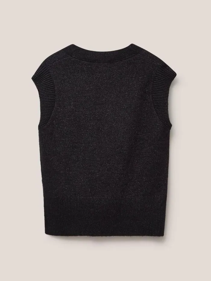 Women KNITWEAR White Stuff SPARKLE TANK JUMPER Pure Black Women KNITWEAR White Stuff SPARKLE TANK JUMPER Pure Black