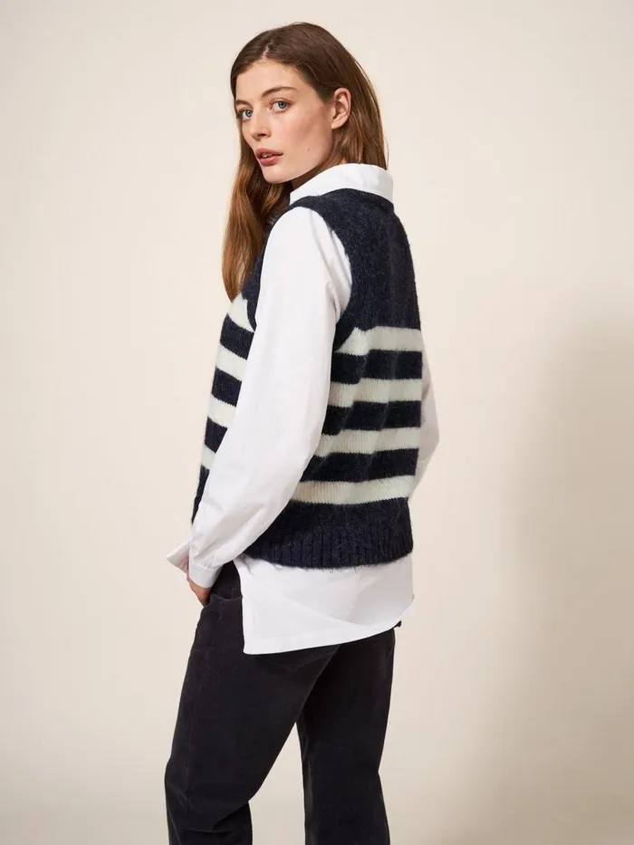 Women KNITWEAR White Stuff STRIPE TANK Black Multi Women KNITWEAR White Stuff STRIPE TANK Black Multi