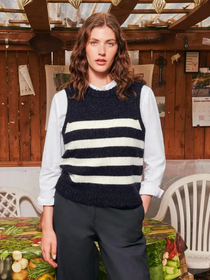 Women KNITWEAR White Stuff STRIPE TANK Black Multi Women KNITWEAR White Stuff STRIPE TANK Black Multi