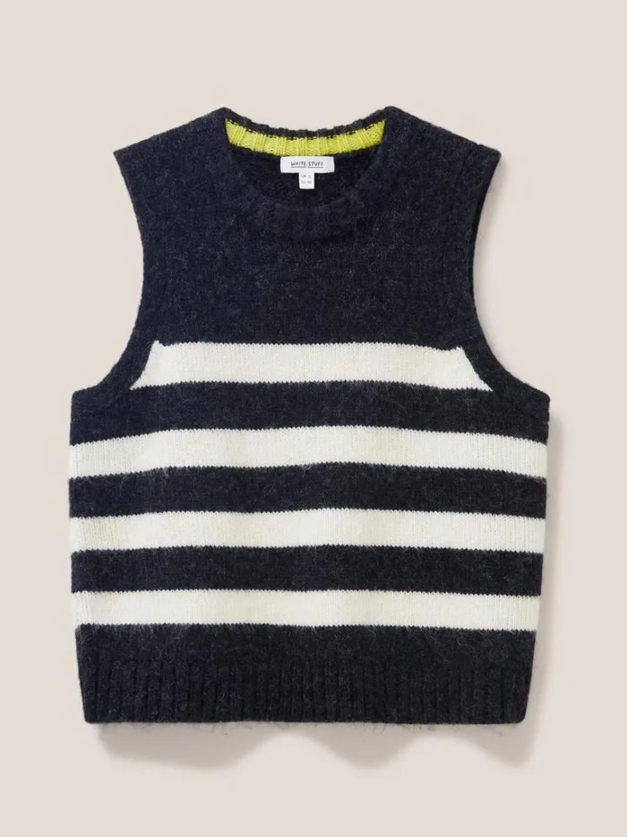 Women KNITWEAR White Stuff STRIPE TANK Black Multi Women KNITWEAR White Stuff STRIPE TANK Black Multi
