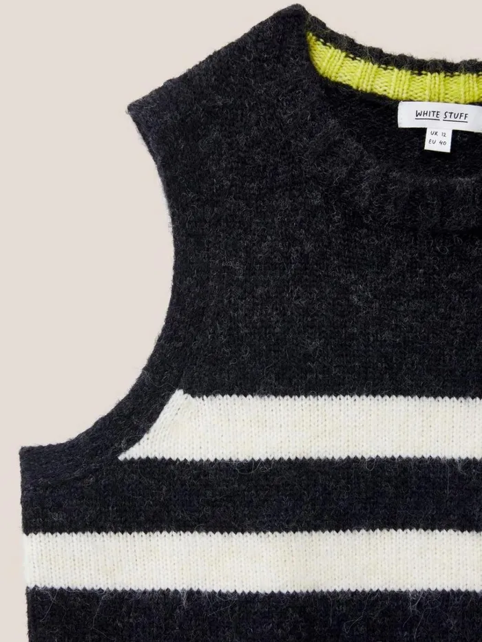 Women KNITWEAR White Stuff STRIPE TANK Black Multi Women KNITWEAR White Stuff STRIPE TANK Black Multi