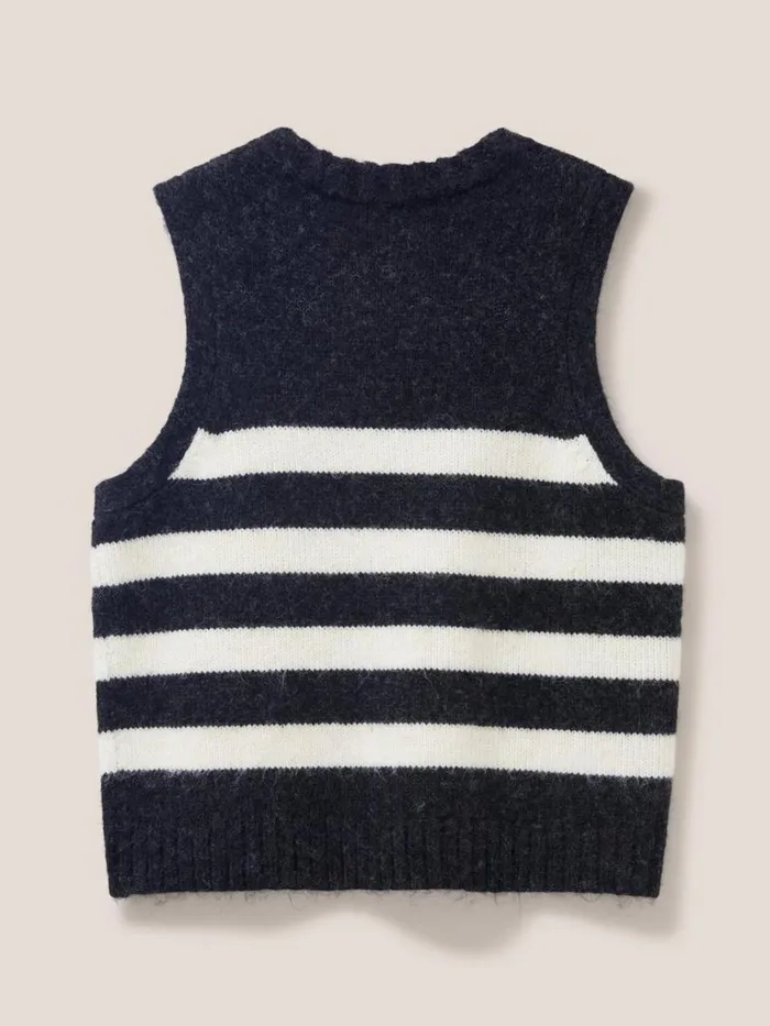 Women KNITWEAR White Stuff STRIPE TANK Black Multi Women KNITWEAR White Stuff STRIPE TANK Black Multi