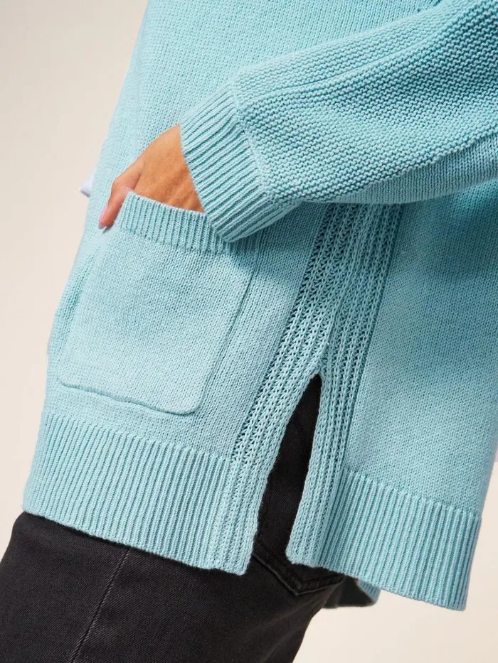Women KNITWEAR White Stuff Tiana Open Neck Cardi Light Teal Women KNITWEAR White Stuff Tiana Open Neck Cardi Light Teal